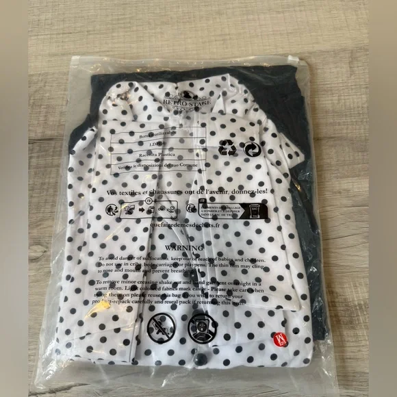 NWT! Retro Stage Black 1930’s Dots Tie Neck Mermaid Dress. Size M - Picture 10 of 12